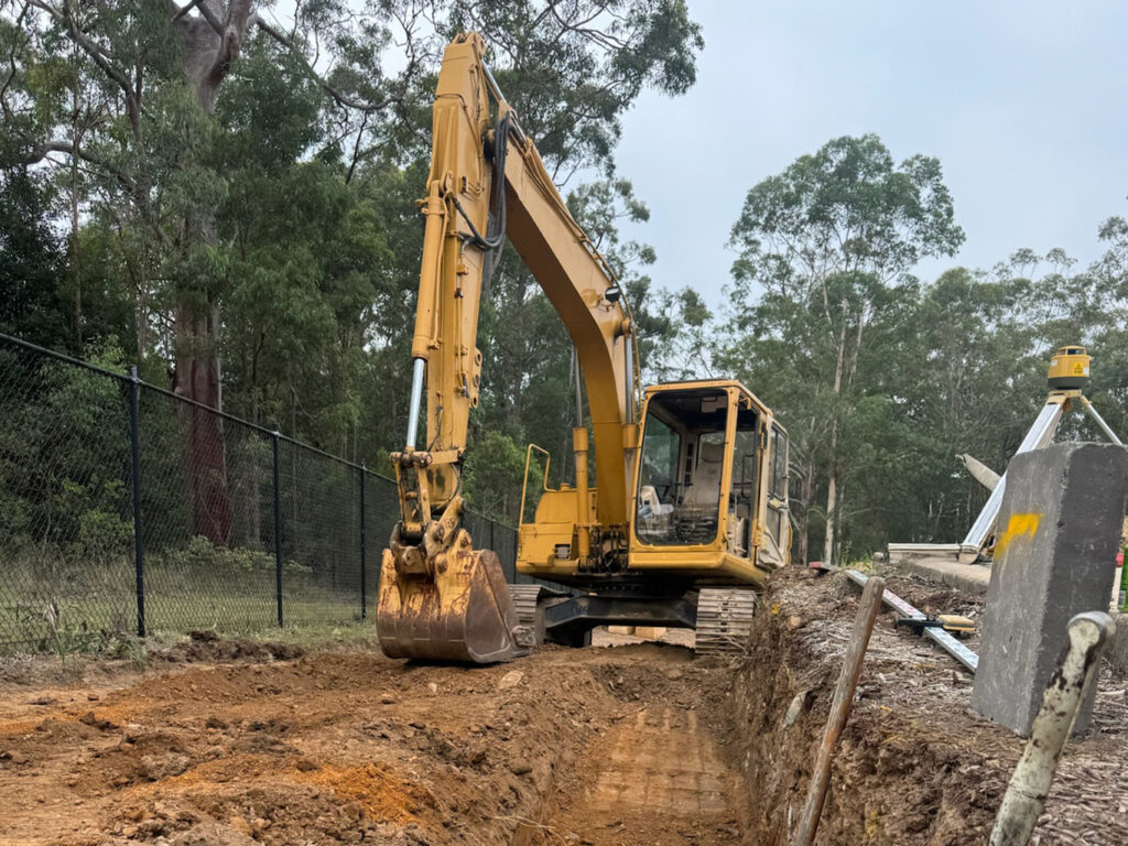 site preparation and trenching