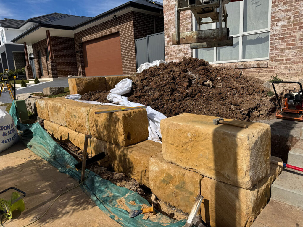 Sandstone Wall Construction